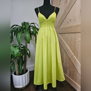 green emerald velvet dress Zara Cross Waist Jersey Dress-Hunter Green, Ikat main image 1